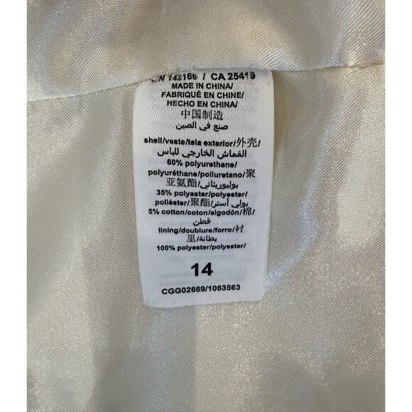 Habitual‎ Girl Size 14 Faux Leather Moto Biker Jacket in Off-White - Picture 7 of 7